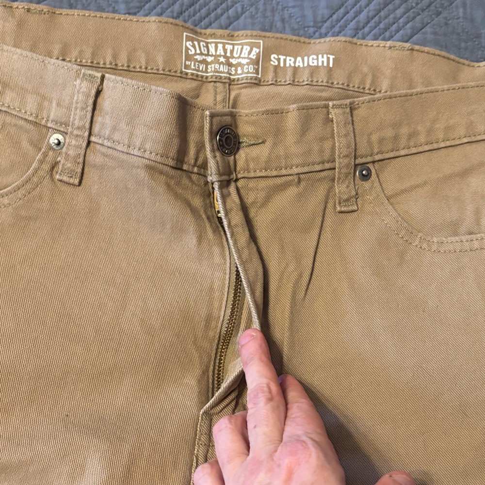 Signature by Levi Strauss Khaki Straight Pants - Picture 8 of 9